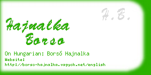 hajnalka borso business card