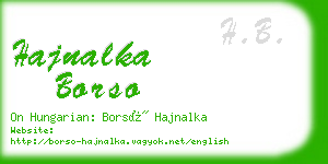 hajnalka borso business card